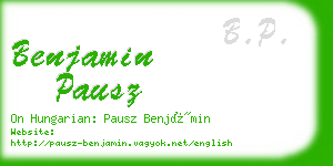 benjamin pausz business card